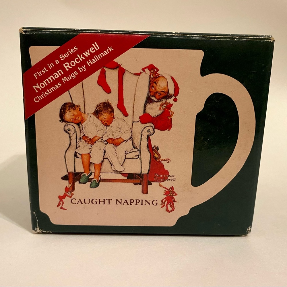 Hallmark Norman Rockwell Christmas Holiday Mug 1987